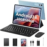 JIKOCXN Tablet 10 Zoll Android14 Tablets, 4GB RAM + 64GB ROM (1TB TF), Octa...