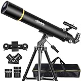 Teleskope für Erwachsene Astronomie, 80mm Aperture 900mm Refraktor...