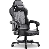 Dowinx Gaming Stuhl Racing Gamer Stuhl mit Frühling Kissen, Ergonomischer...