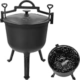 BROWIN® Gusseiserner Jagdkessel 330517 | 10 Liter | 42 cm Höhe | mit...