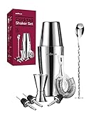 Cocktail Shaker, Cocktail Set Geschenk, Premium Boston Shaker 800ML 600ML...