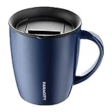 ParaCity Tasse 350ml, Thermosbecher aus Edelstahl, Thermobecher mit Deckel...