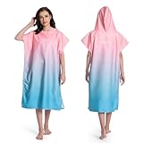 MOKANI Badeponcho Damen & Herren, Ultraleicht & Schnelltrocknend, Kapuze...