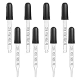 8 Stk Glaspipette mit Gummikopf Glaspipette,Gebogene und Gerade Spitze...
