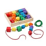 Melissa & Doug Fädelspiel mit Holzperlen für Kinder ab 3 Jahren, große...