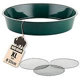 BigDean XL Gartensieb aus Metall Ø 37cm - fein bis grob - inkl. 3...