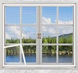 SUNNIFLY Fenstergitter Insektenschutz, 130 x 150cm Fliegengitter Fenster...