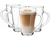 Glasmark KROSNO 1992 Gläser Set Kaffeegläser Teegläser Mit Henkel 4...