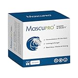 Mascupro® Mann & Kraft - 180 Kapseln - 20:1 schwarzes Maca, Tribulus...