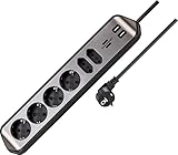 Brennenstuhl Estilo Ecksteckdosenleiste 6-Fach (Tischsteckdose mit...