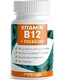 VITAMIN B12 hochdosiert - 365 Tabletten - 500µg Vit B12 + FOLSÄURE 200µg...