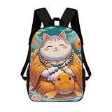 TNFHSOFT Cute Cat Backpacks Boys Girls Secondary School Bookbags Backpack...