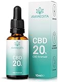 CBD Öl 20% - Premium Hanföl Tropfen mit 20 Prozent Cannabidiol in...