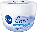 NIVEA Creme für Körper & Gesicht, 1 x 400 ml Tiegel, Care Intensive...