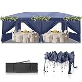 Bonnlo Faltpavillon 3 x 6 m, Wasserdicht, Sonnenschutz, Stabil Gartenzelt...