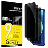 NEW'C 3 Stück, Sichtschutz Panzer Schutz Glas für iPhone 12,12 Pro (6,1...