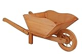 Spetebo Holz Pflanzschubkarre klein - 73 x 31 cm - Deko Schubkarre zum...