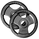 MAXXIVA® Hantelscheiben 2er Set Gewichtsplatte je 1,25 kg Gusseisen...