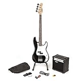 Rockjam RJBG01-SK-BK Bass Gitarre Super-Kit mit Gitarrenverstärker...
