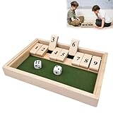 Chiluxendo Würfelspiel Holz Shut The Box 2 Spieler, Mach Die Kiste Zu mit...