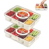 Snackbox Mit FäChern Snackteller Mit Deckel Snackbox Kinder, Snackboxen...
