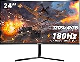 CRUA 24 Zoll Curved Gaming-Monitor 180 Hz|165 Hz|144 HZ|1080P|PC Monitor...