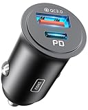 INIU Zigarettenanzünder, 12V USB C Adapter 60W Auto PD & QC 3.0 Kfz...