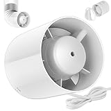 Aprto Rohrventilator 100mm, Rohrlüfter 130 m³/h, 34dB Leise,...