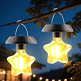Solar Lichterkette Lampion Außen, 2 Stück Solarlichterkette Außen...