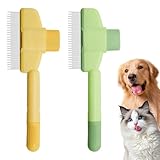 2-teiliger Haustierkamm für Hunde und Katzen, lang, kurz, abgerundete...