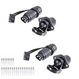 Feuunly 2 Stück x 3 Polig Traktor Stecker Steckdose 12V, Din 9680...