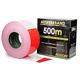 RODOPI Absperrband AreaGuard 500m x 75mm Flatterband rot weiß 50µm...