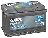 Exide Premium Autobatterie EA722, Typ 100/096, 12 V, 72 Ah, 720 A (bitte...