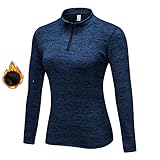 WOWENY Fleecepulli Damen Ski Fleecepullover Damen 1/4 Zip Funktionsshirt...