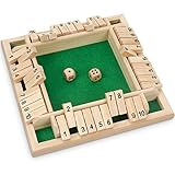 Würfelspiele Shut The Box Spiel ab 4 Jahre Four Sided Flop Würfelbrett &...