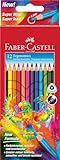 FABER-CASTELL 116512 - Buntstifte Set Dreikantform, 12 Farbstifte für...