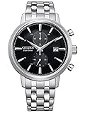 CITIZEN Herren Analog Quarz Uhr mit Edelstahl Armband CA7060-88E, Schwarz