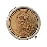 Mobestech Grüner Sandelholz Faltbarer Taschenspiegel Kompaktspiegel Leicht...