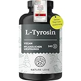 Veganes L-Tyrosin (240 Kapseln) - hochdosiert mit 1000 mg pro Tagesdosis -...