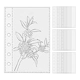 10 Stück 6 Löcher Transparente Ersatzkartenseiten Für A-7-Ordner | A-7...