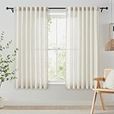 Fmfunctex Transparente Vorhänge mit Stangentaschen, für Schlafzimmer, 54...