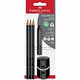FABER-CASTELL 580024 - Bleistifte Set Grip 2001, 5-teilig mit 3...
