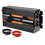 Yinleader Wechselrichter 12V 230V 2500W Spannungswandler LCD 2 AC...