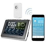YAFYOING Wetterstation Funk Mit Außensensor Indoor Outdoor Thermometer...