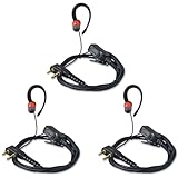 HYS Kopfhörer Headset | PTT-Headset in G-Form | 2-poliges für Funkgeräte...