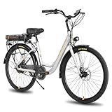 Hiland 26 Zoll Elektrofahrrad E-Bike, E-Cityrad mit 36V 7.8Ah Lithium-Akku,...