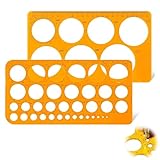 Kryzulax 2 Stück Kreisschablone zum Zeichnen,Schablonenlineal aus...