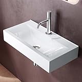 doporro Waschbecken Aufsatzwaschbecken Hängewaschbecken 60cm aus Keramik...