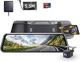 WeBeqer 4K Spiegel Dashcam mit 1080P Rückfahrkamera,Dashcam Auto Vorne...