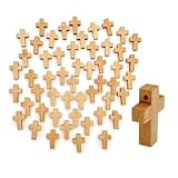 JZK 50x kleine Holzkreuze Anhänger für die Herstellung von Schmuck zum...